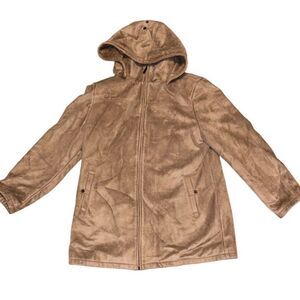 Calvin Klein faux suede coat size L
